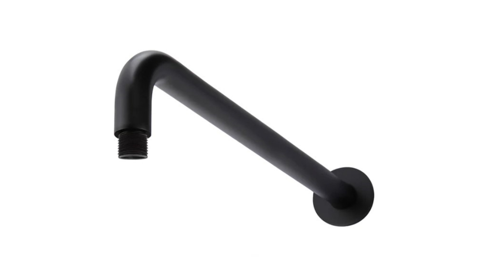 Meir Round Wall Shower Curved Arm - Matte Black