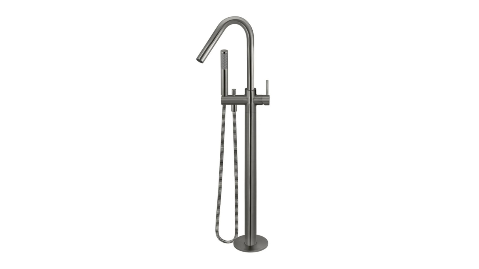 Meir Round Freestanding Bath Spout and Hand Shower - Shadow