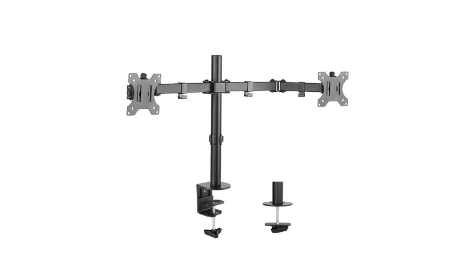 Brateck Dual Screens Economical Double Joint Articulating Steel Monitor Arm - 13inch - 32inch Monitors