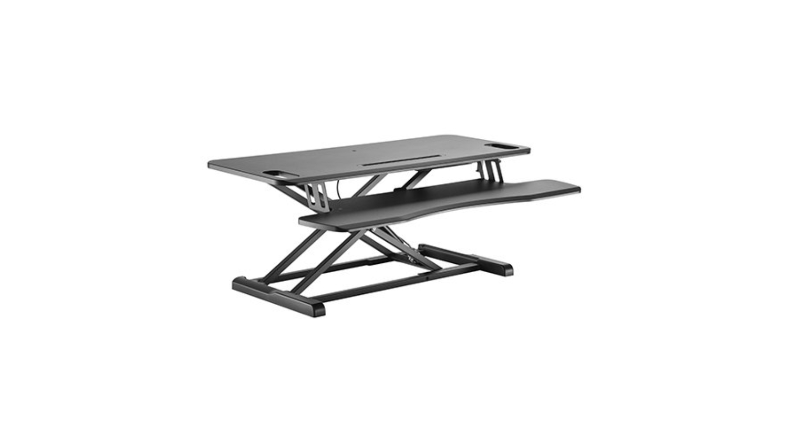 Brateck Gas Spring Sit Stand Desk Converter with Keyboard Tray Deck