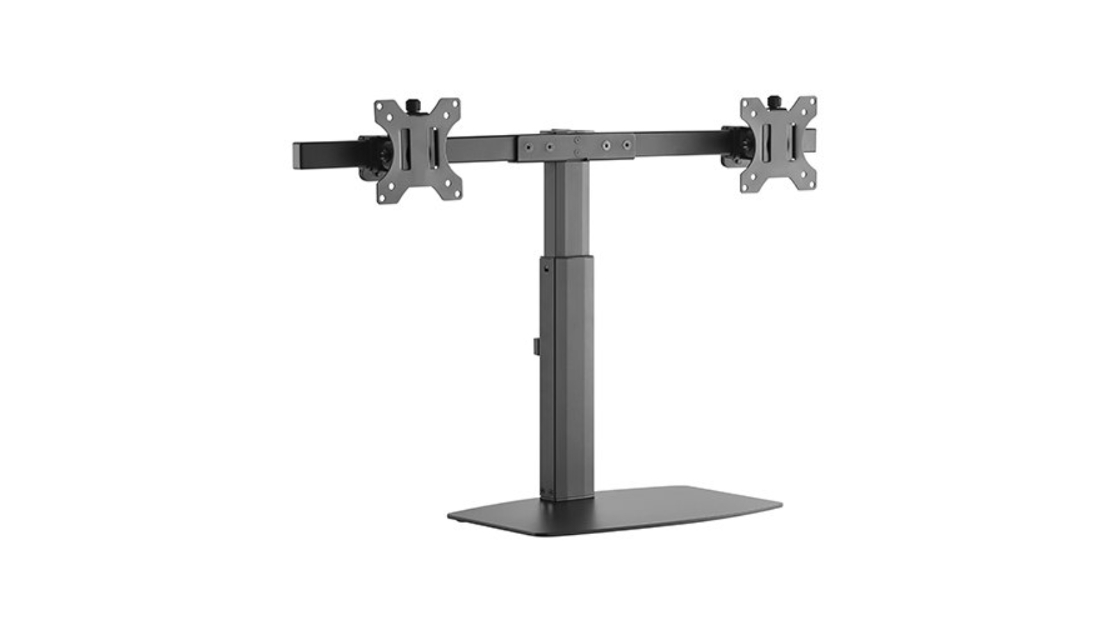 Brateck Dual Free Standing Screen Pneumatic Vertical Lift Monitor Stand - 17inch - 27inch Monitors