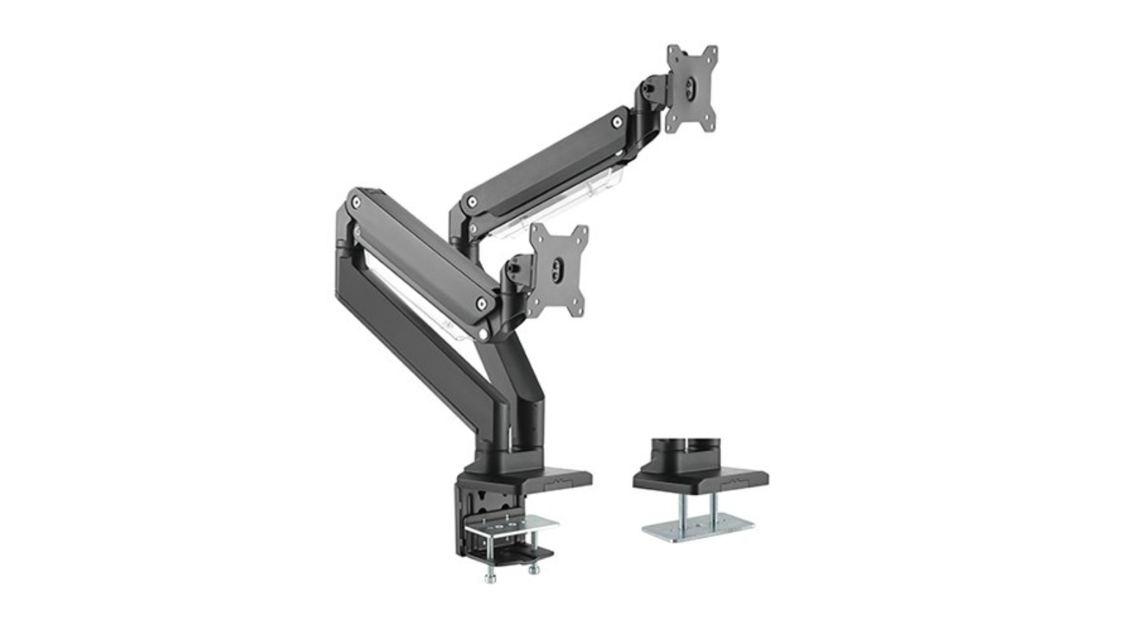 Brateck Dual Monitors Aluminum Heavy-Duty Gas Spring Monitor Arm - 17inch - 35inch Monitors