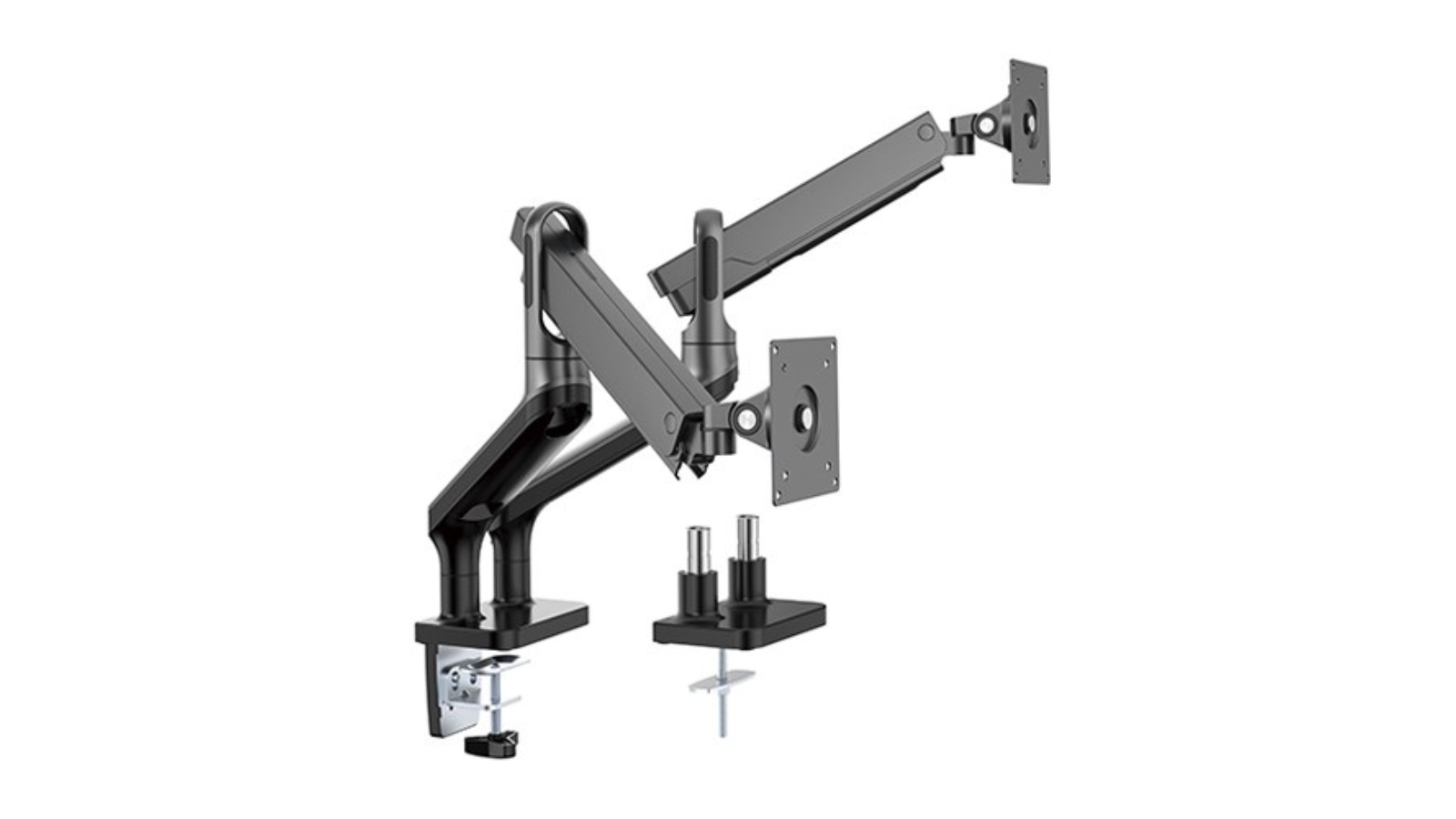 Brateck Dual Monitor Premium Aluminium SpringAssisted Monitor Arm