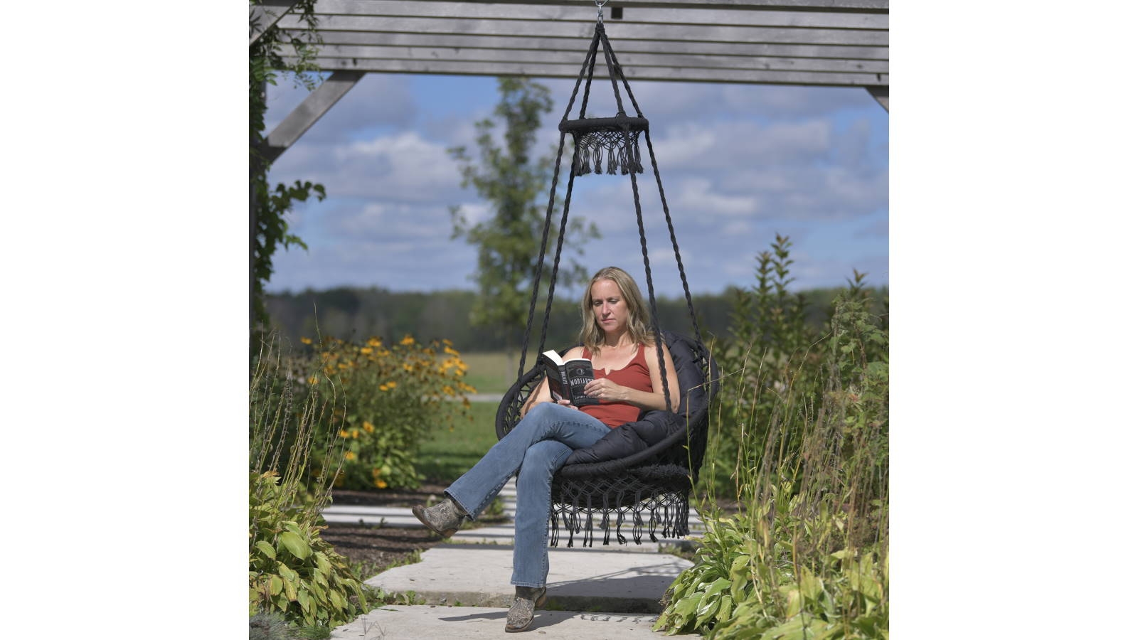 Vivere Macrame Hanging Chair Eclipse Harvey Norman
