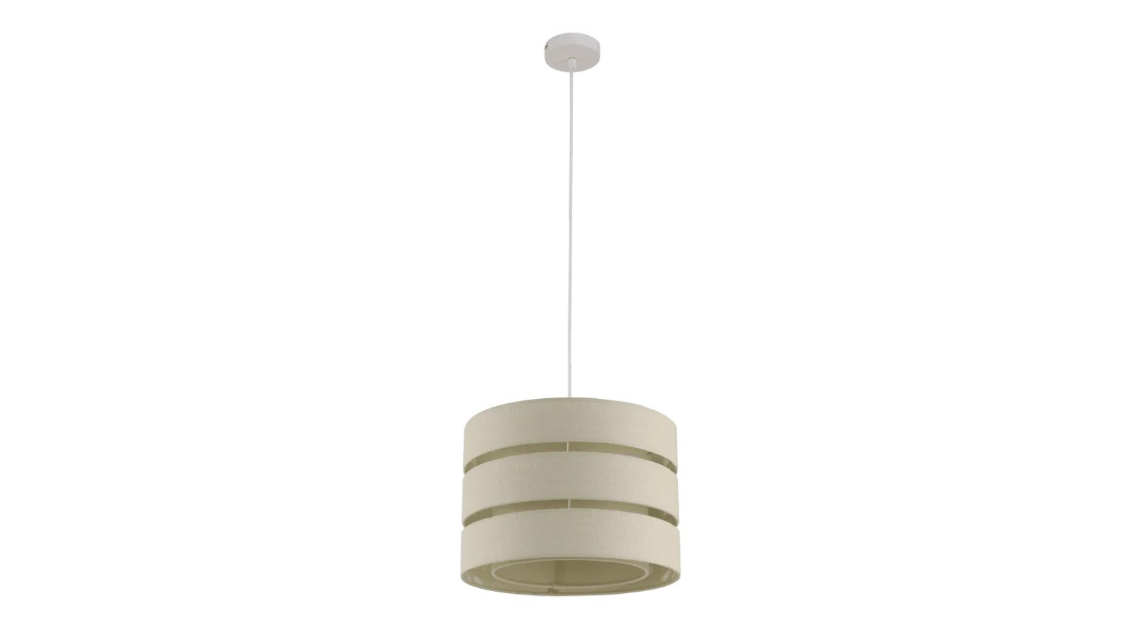 Luminea Madigan Linen Hanging Pendant Light - Grey