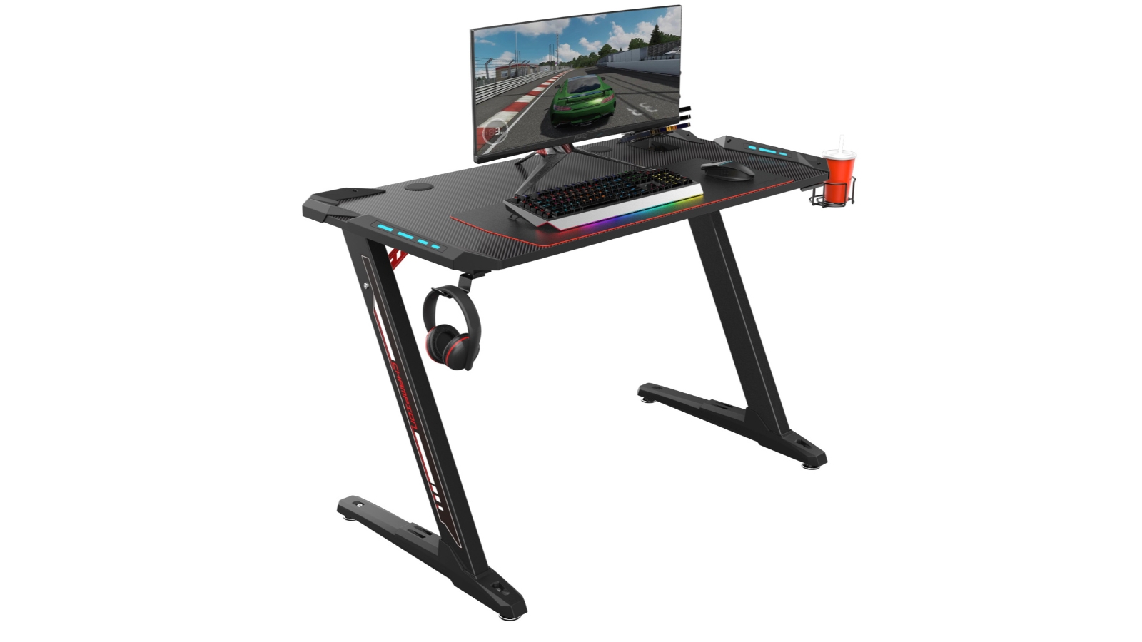 Eureka Ergonomic Z1 S Gaming Desk Black Harvey Norman