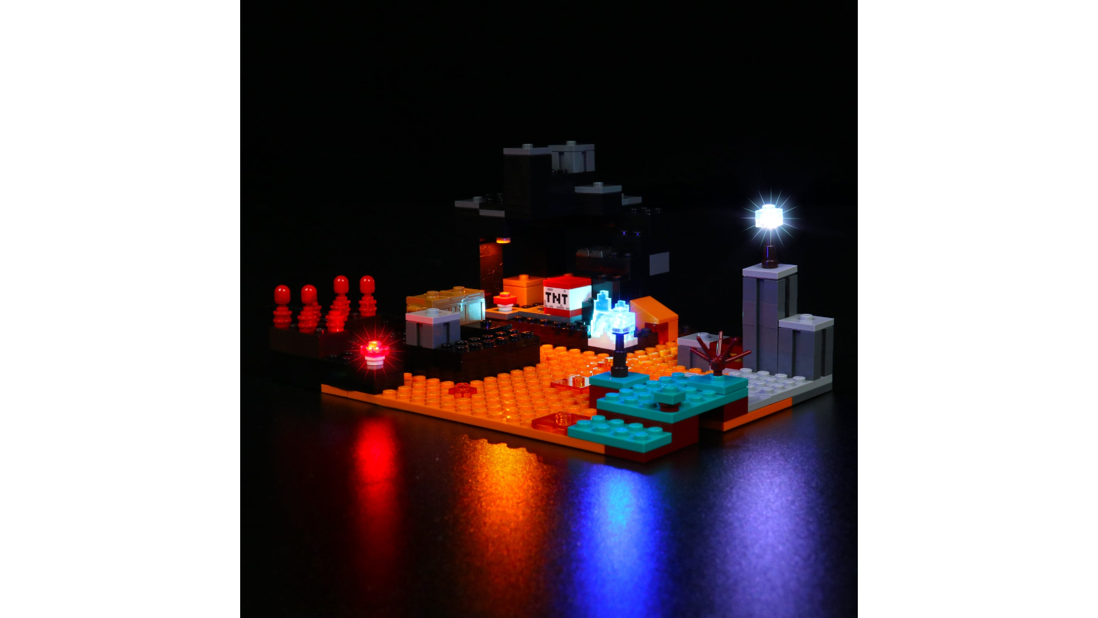 Brick Shine Light Kit for Lego The Nether Bastion 21185 Classic Version
