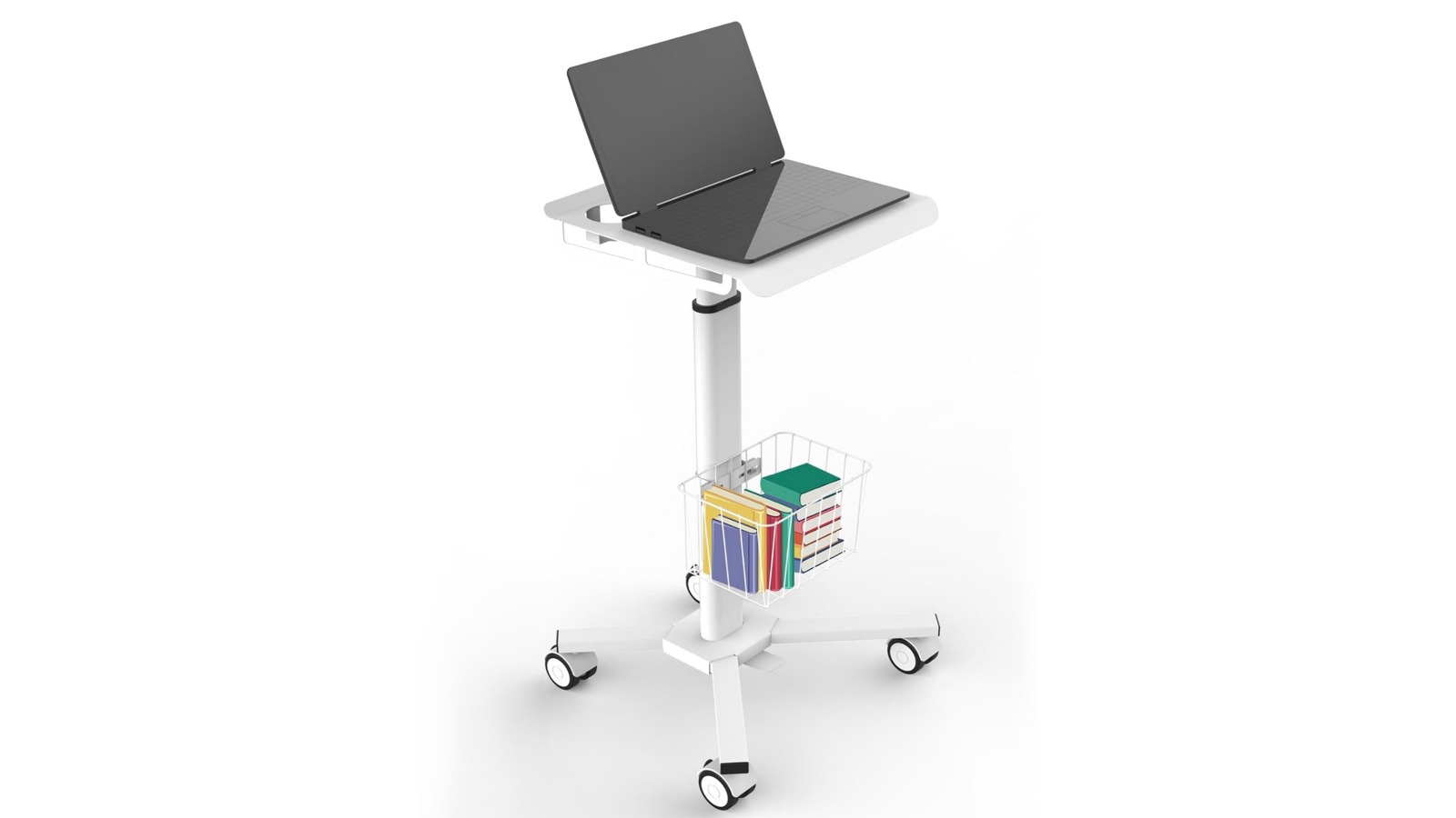 Screenmounts Adjustable Height Utility Medical Laptop Desk with Wheel