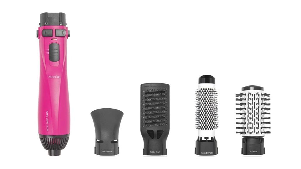 Monika 4-in-1 1200W Hair Styler Auto Curler Hot Air Brush with Ionic Care Tech Straightening Curling Blow Drying