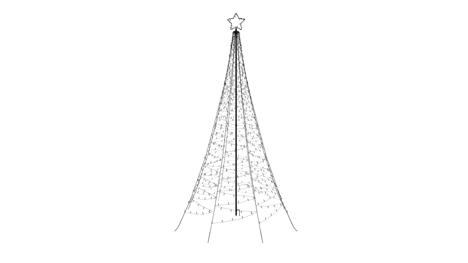 Jingle Jollys Solar Christmas Tree 800 LED Net Lights Xmas Trees Decoration - 3.6metre