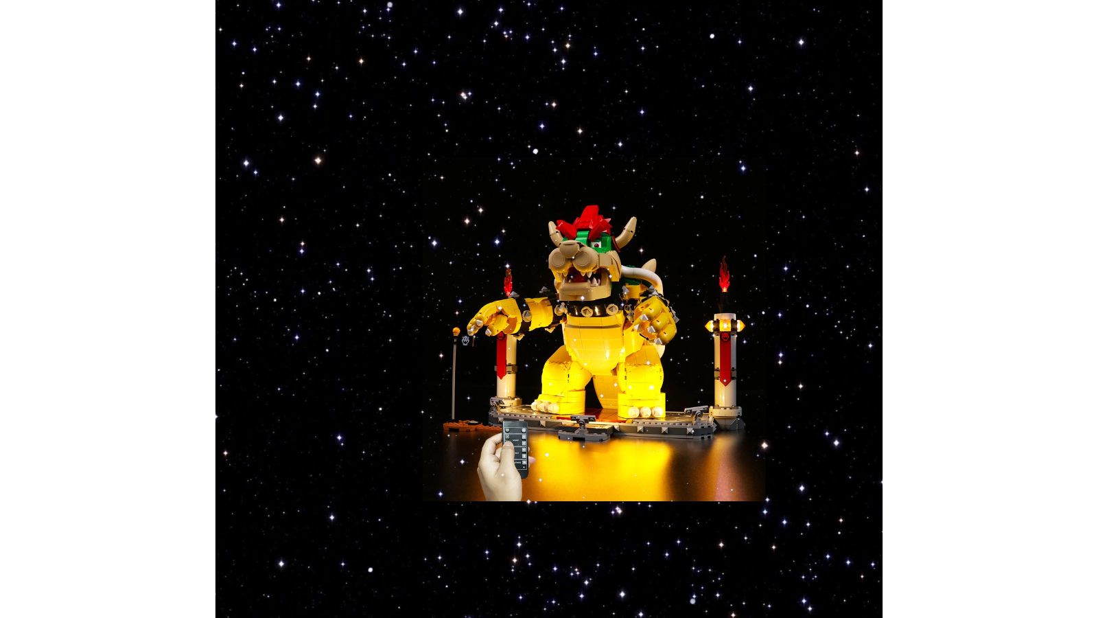 Brick Shine Light Kit for Lego The Mighty Bowser 71411 Remote Version