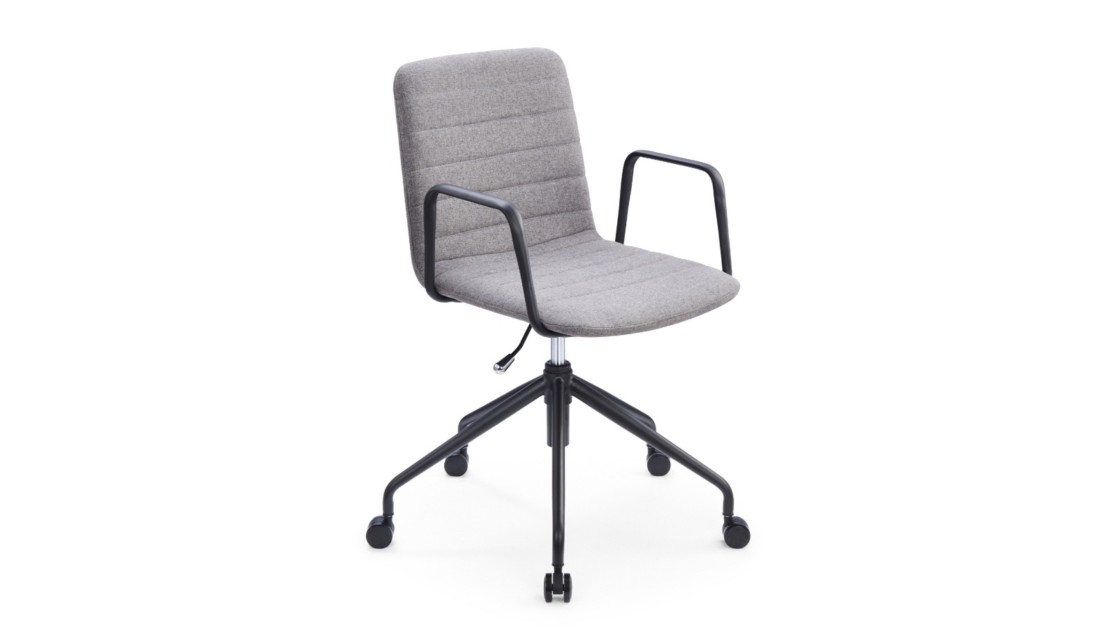 Sabia Horizontal Stitch Baxter Office Swivel Chair - Grey/Black