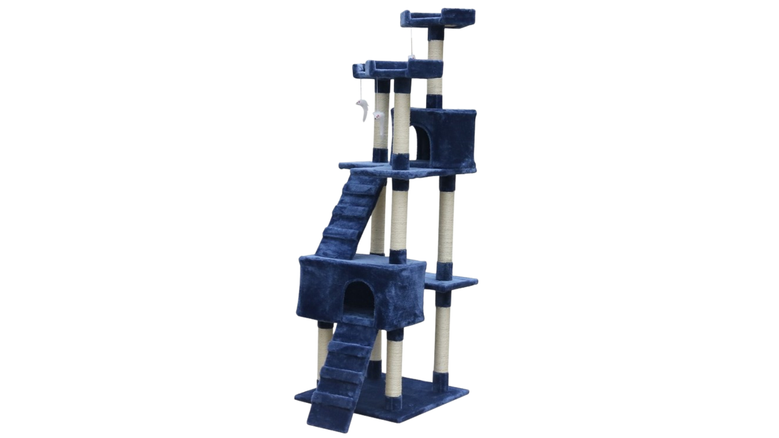 YES4PETS 180cm Kitten Scratching Tree Post with Ladder - Blue
