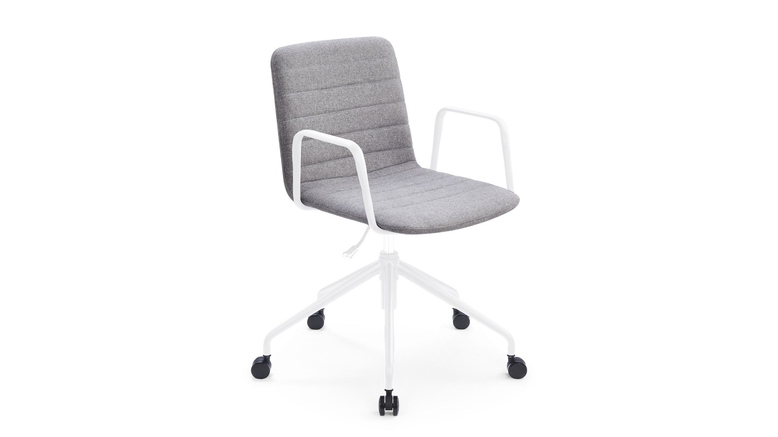 Sabia Horizontal Stitch Baxter Office Swivel Chair - Grey/White
