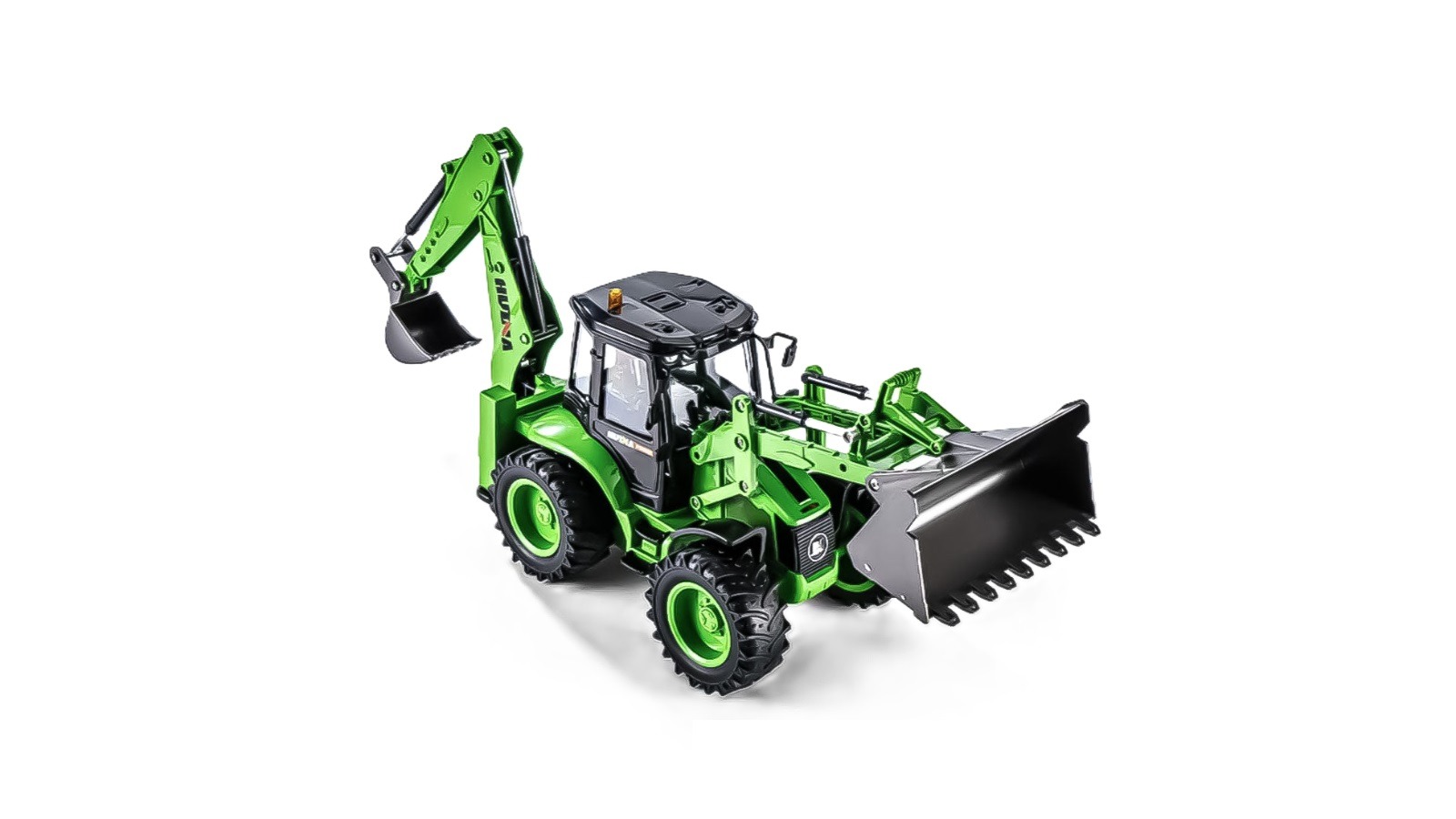 Huina 1/14 Backhoe Loader Construction Forklift Model Remote Controlled Toy