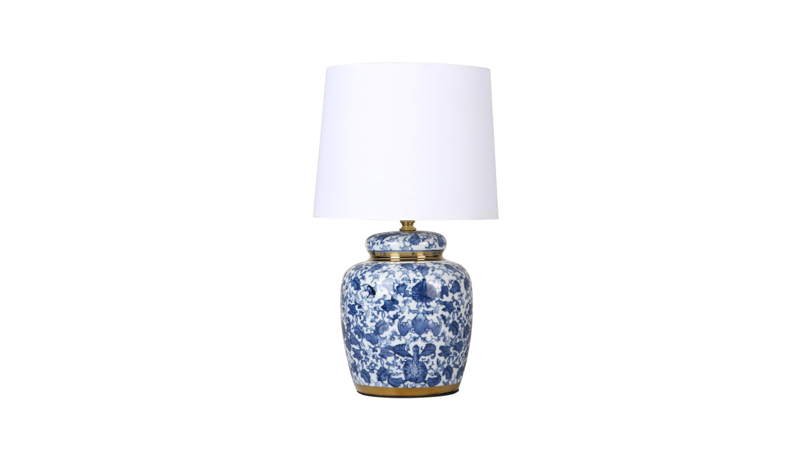 Luminea Maisha Ceramic Base Table Lamp - Blue/White