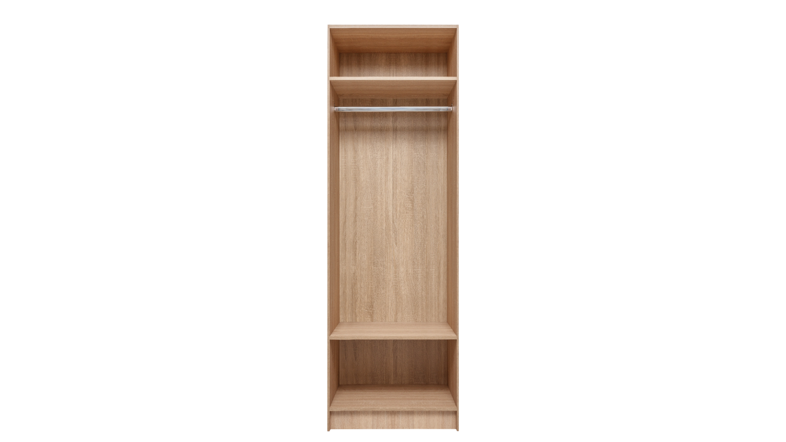 European Cabinetry 2-Shelf/Hangrail Malmo Walk-in Wardrobe - Natural Oak