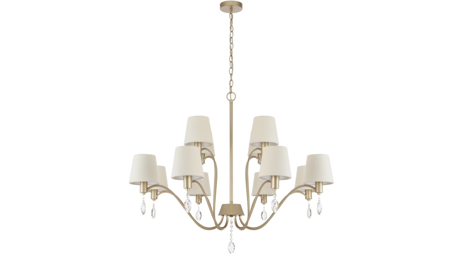 Pretty & Practical Heidelberg Grand Antique Silver Crystal Pendant Lightc