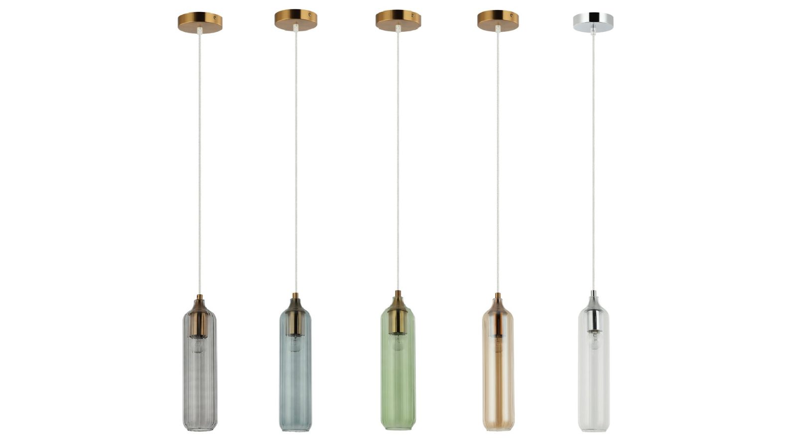 CLA Lighting 8cm ES Glass Cylinder Manga Pendant Light