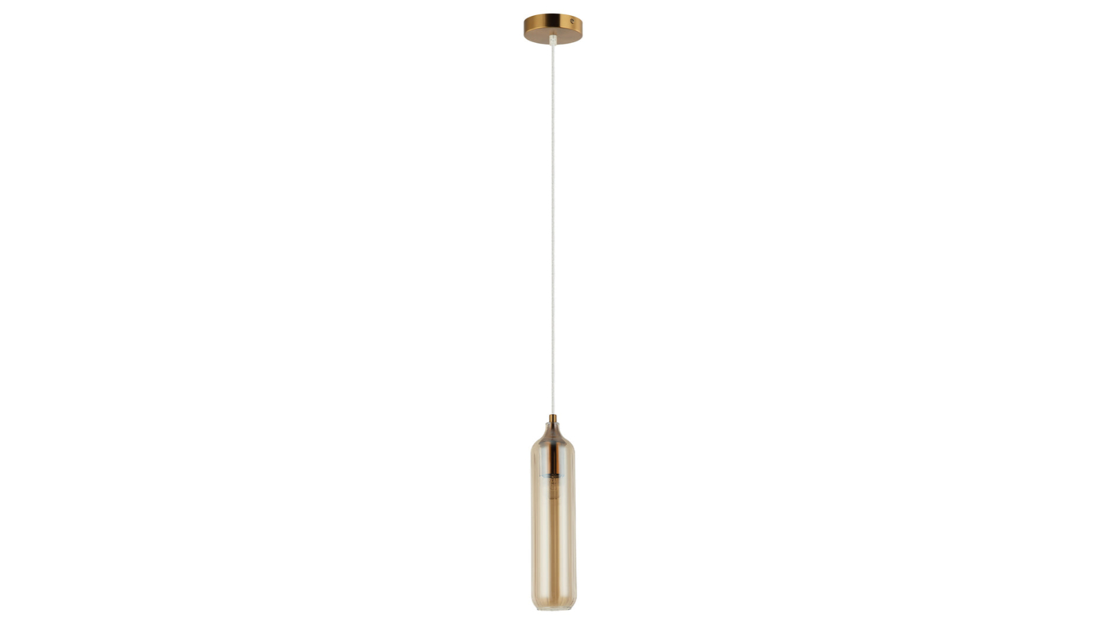 Manga Cylinder Glass Pendant Light - Amber