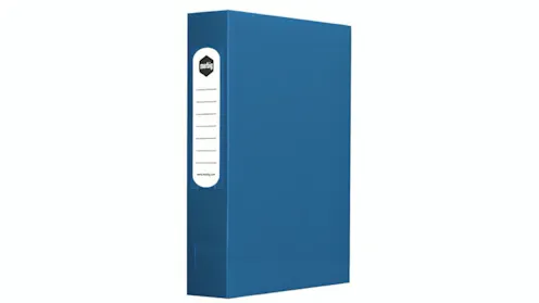 Marbig Box of 10 6cm Button Closure A4 Box File - Blue | Harvey Norman