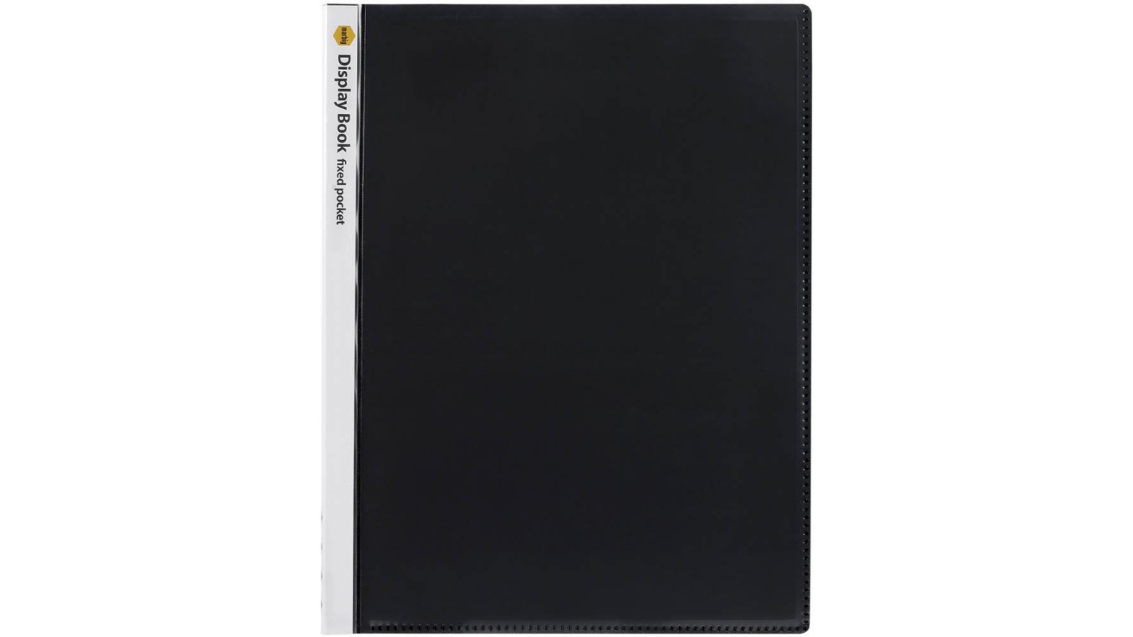 Marbig 20 Pocket A4 Non-Refilable Display Book Clear Cover - Black