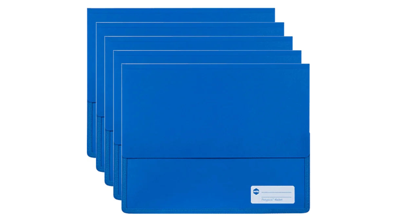 Marbig Pack of 5 Heavy Duty A4 Polypick Document Wallet - Blue | Harvey ...