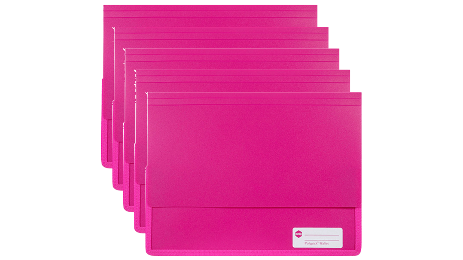Marbig Pack of 5 Polypick Document Wallet Heavy Duty A4 - Pink | Harvey ...