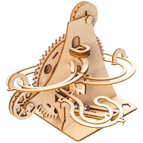 Toy Room 3D DIY Assemble Solar Energy Marble Run Wooden Puzzle Kit