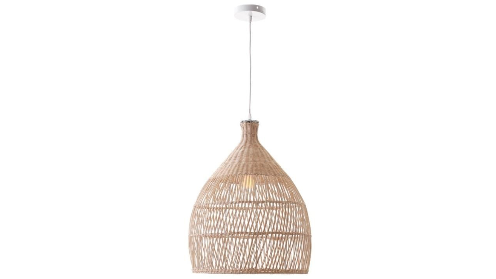 Luminea Marie Rattan Modern Elegant Pendant Light - Natural