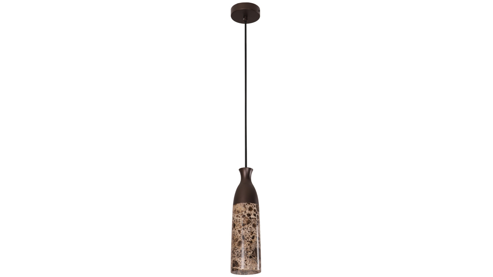 CLA Lighting 9cm Cylinder Shade Interior Pendant Light - Brown Marble