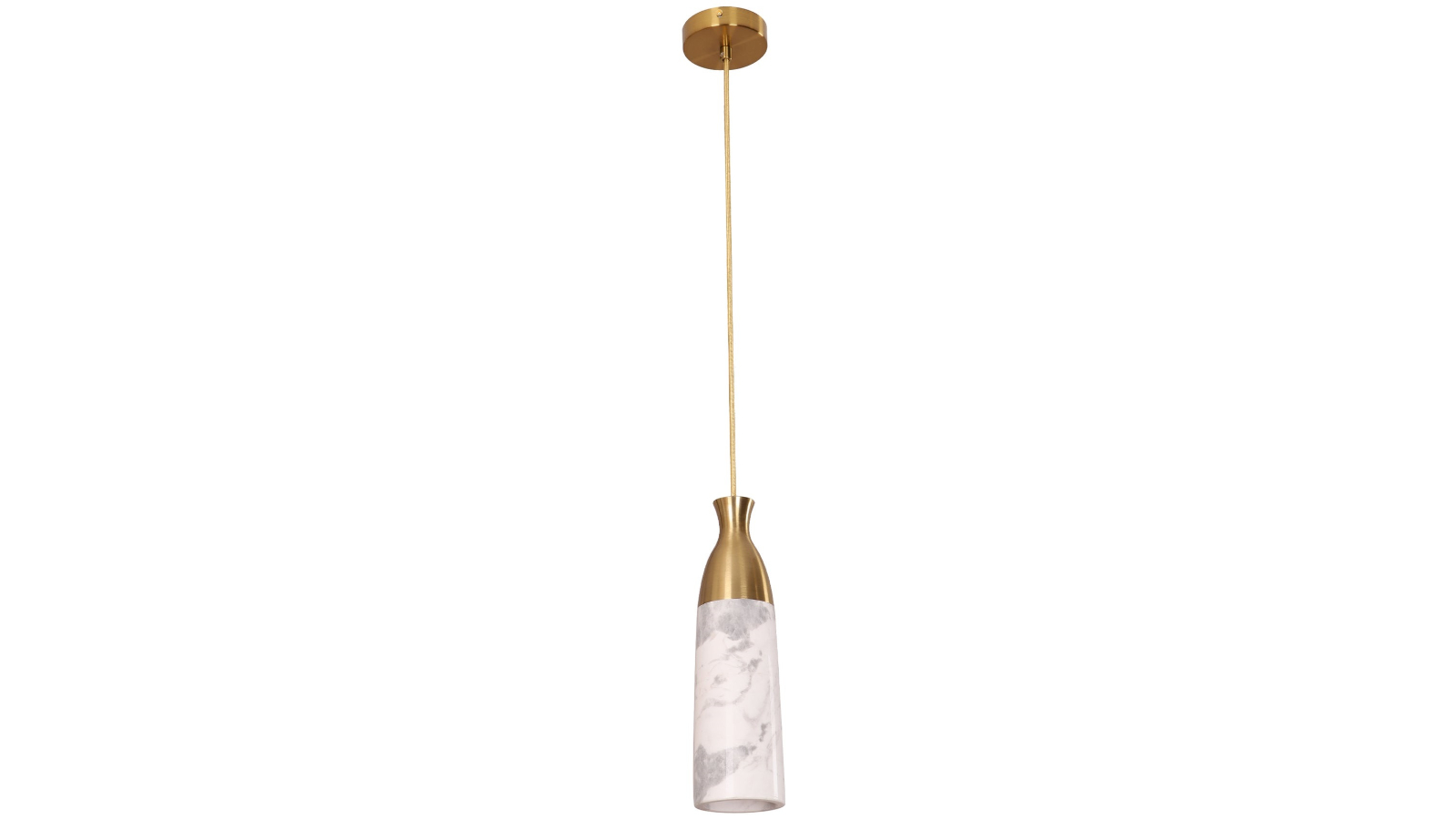 CLA Lighting 9cm Cylinder Shade Interior Pendant Light - White Marble