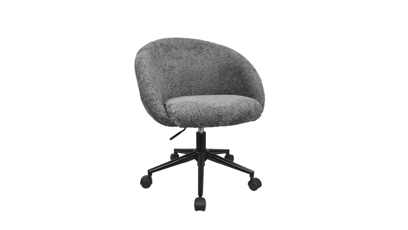 Maestro Furniture Marquin Boucle Fabric Computer Desk Office Chair - Charcoal