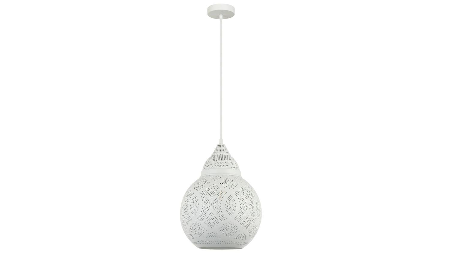 Marrakesh Bohemian White Iron Bell Pendant Light