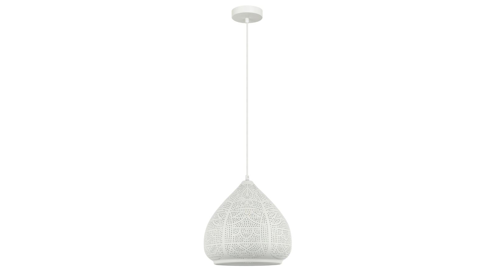 Marrakesh Bohemian White Iron Ellipse Pendant Light