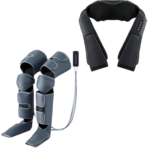 Livemor Electric Leg Foot Air Wrap with Shiatsu Neck Heating Massager