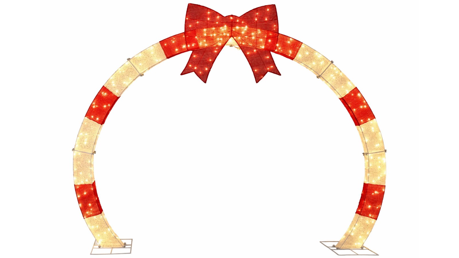 Jingle Jollys 2.5m Pre-Lit Christmas Archway - Warm White