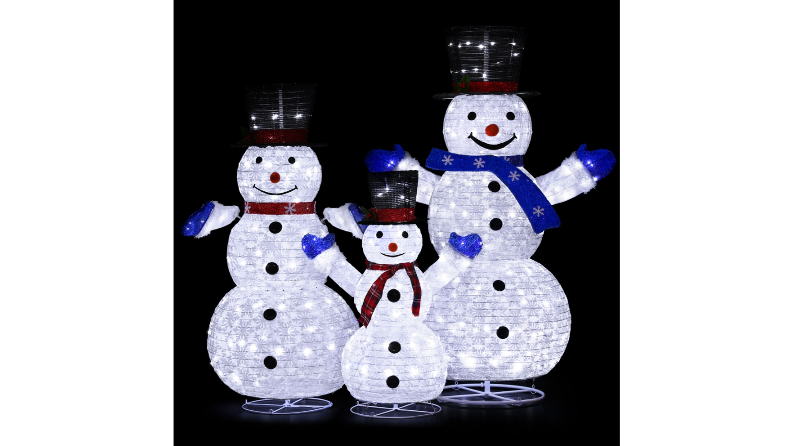 Jingle Jollys Christmas Lights 330 LED Fairy Light Snowman Decorations Set - 3 Piece
