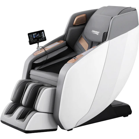 Livemor Rowa Electric Recliner Double Core Mechanism Massage Chair - White