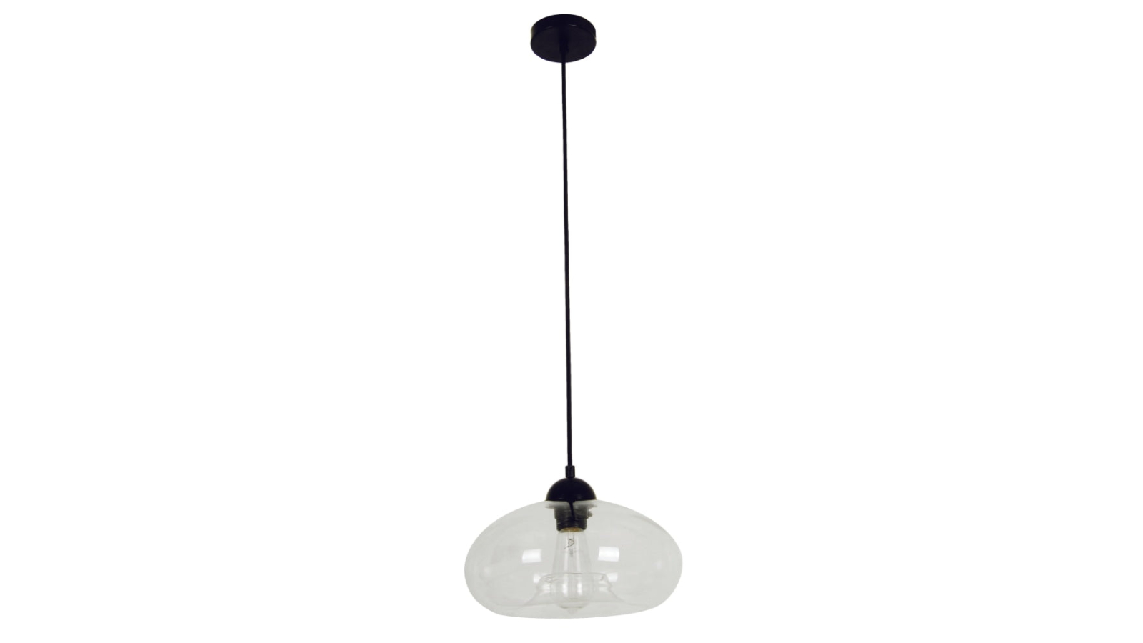 Mason Oval Glass Interior Pendant Light - Clear