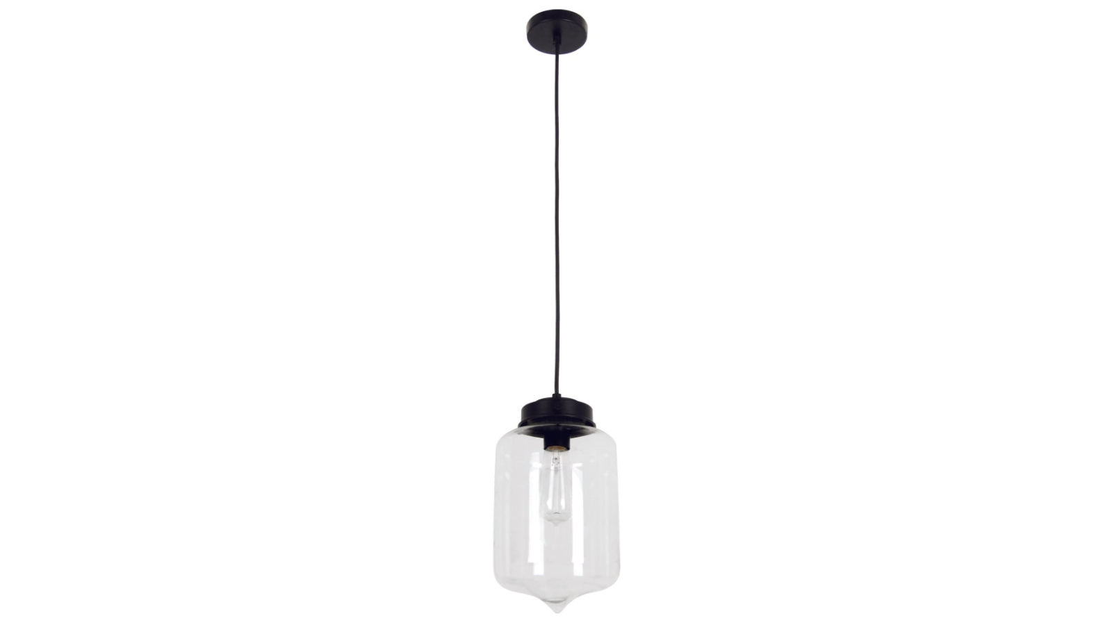 Mason Oblong Tipped Glass Interior Pendant Light - Clear