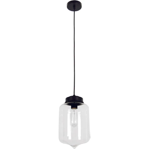 Mason Oblong Tipped Glass Interior Pendant Light - Clear