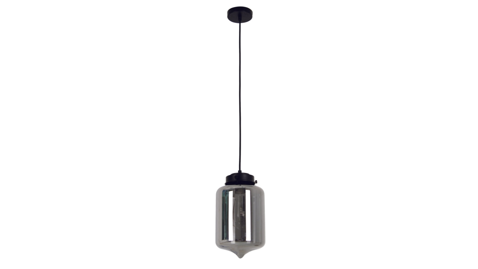 Mason Oblong Tipped Glass Interior Pendant Light - Smokey Black