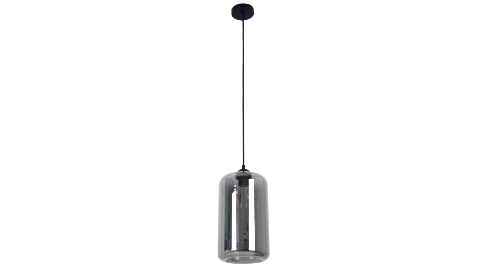 Mason Oblong Glass Interior Pendant Light - Smokey Black