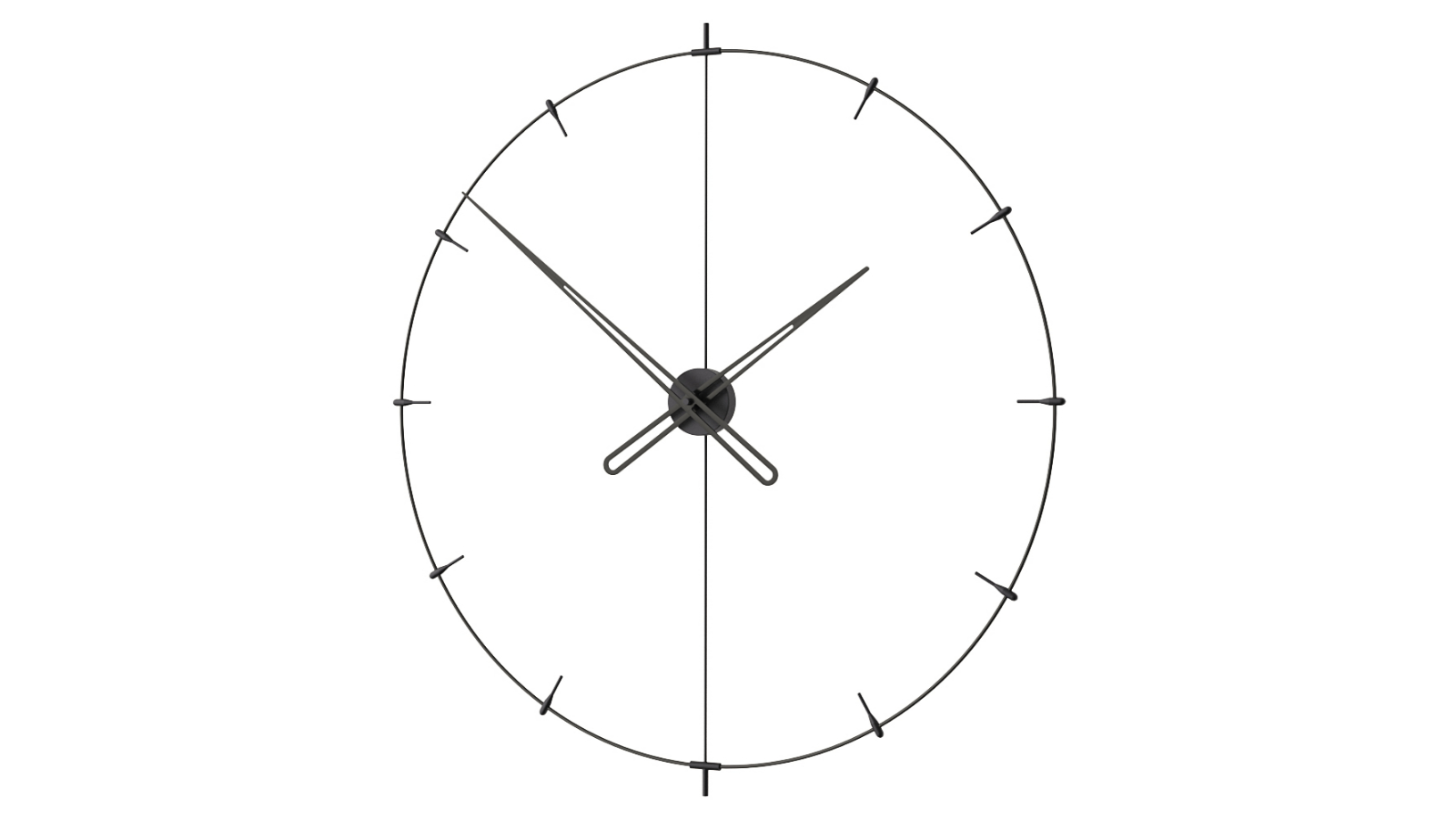 Mclocks 90 Massive Indicator Wall Clock - Black/Black