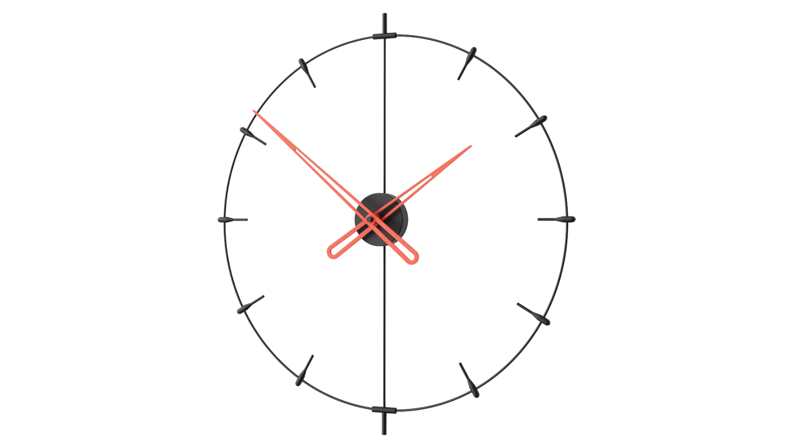 Mclocks 60 Massive Indicator Wall Clock - Black Red