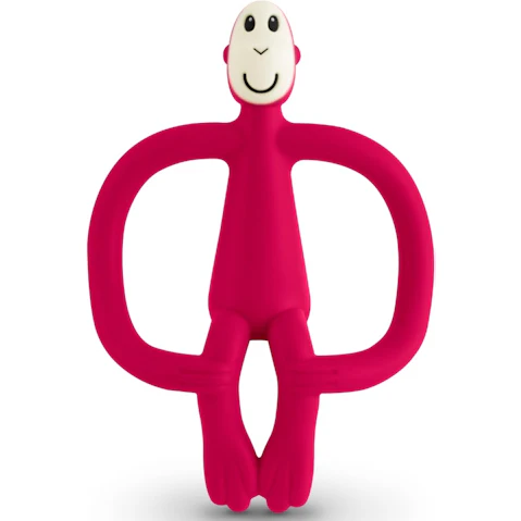 Matchstick Monkey Teething Toy and Gel Applicator - Rubin Red