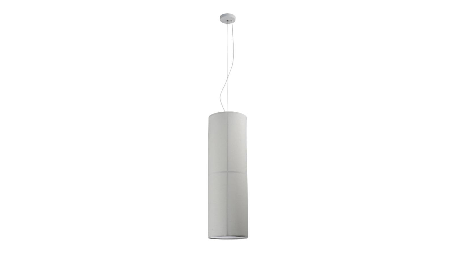Luminea Matilda Modern Classic Linen Shade Pendant Lamp Light - White