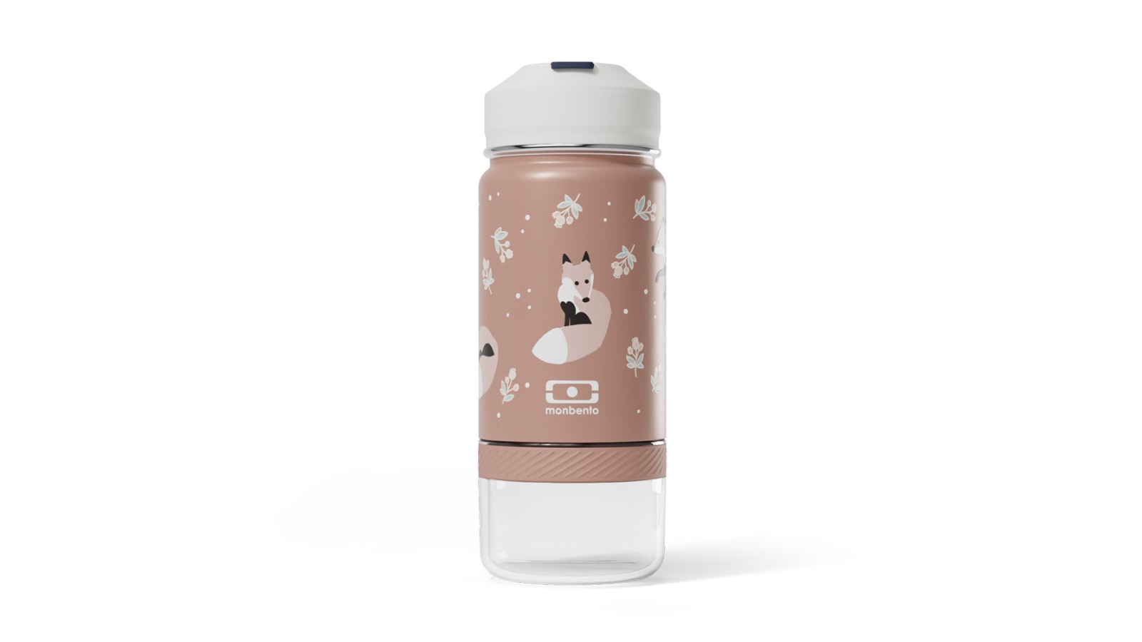 Monbento Kids Twisty Water Bottle with Snack Container- Fox