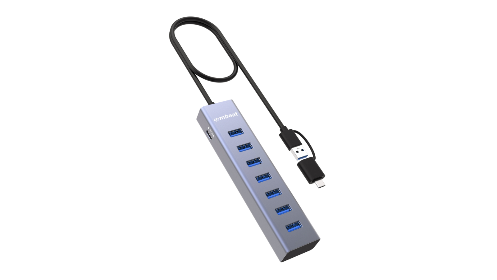 Mbeat 7-Port USB Hub with Dual USB-A and USB-C Connector